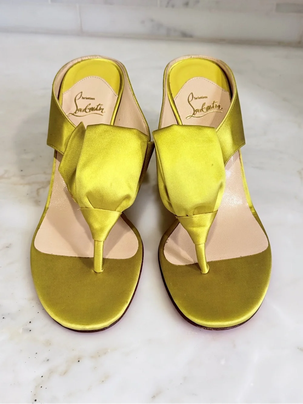 Christian Louboutin Satin Knot Sandals
